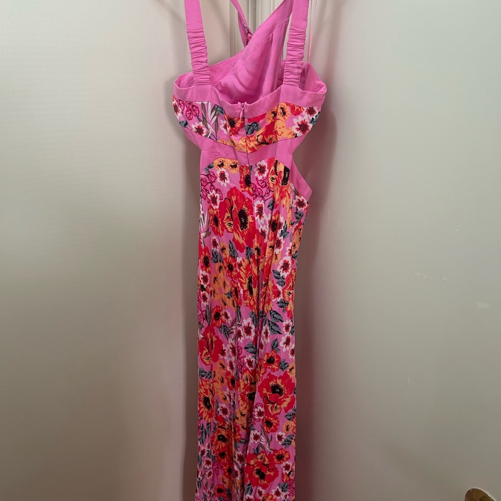 Hello Molly Pink Floral Dress Sz XL Floral All Over Print Wedding Guest Girly - Picture 3 of 6